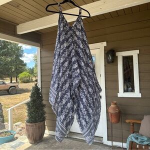 Japna- Romper - Blue Floral Print - XS